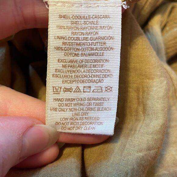 Free People Embroidered Tassel Mini Dress Mustard S - Picture 7 of 8